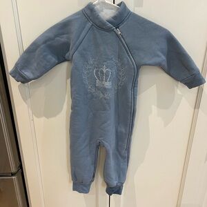 Little star blue crown romper 12m